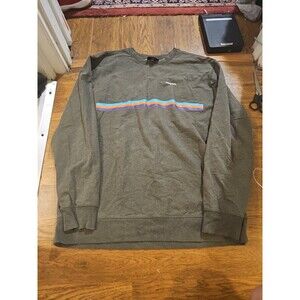 Patagonia Ms Fitz Roy Bar Midweight Crew Sweatshirt Men's 2XL Gray Striped